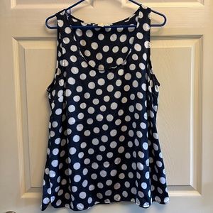 Michael Kors Polka Dot Sleeveless Top- Size XL